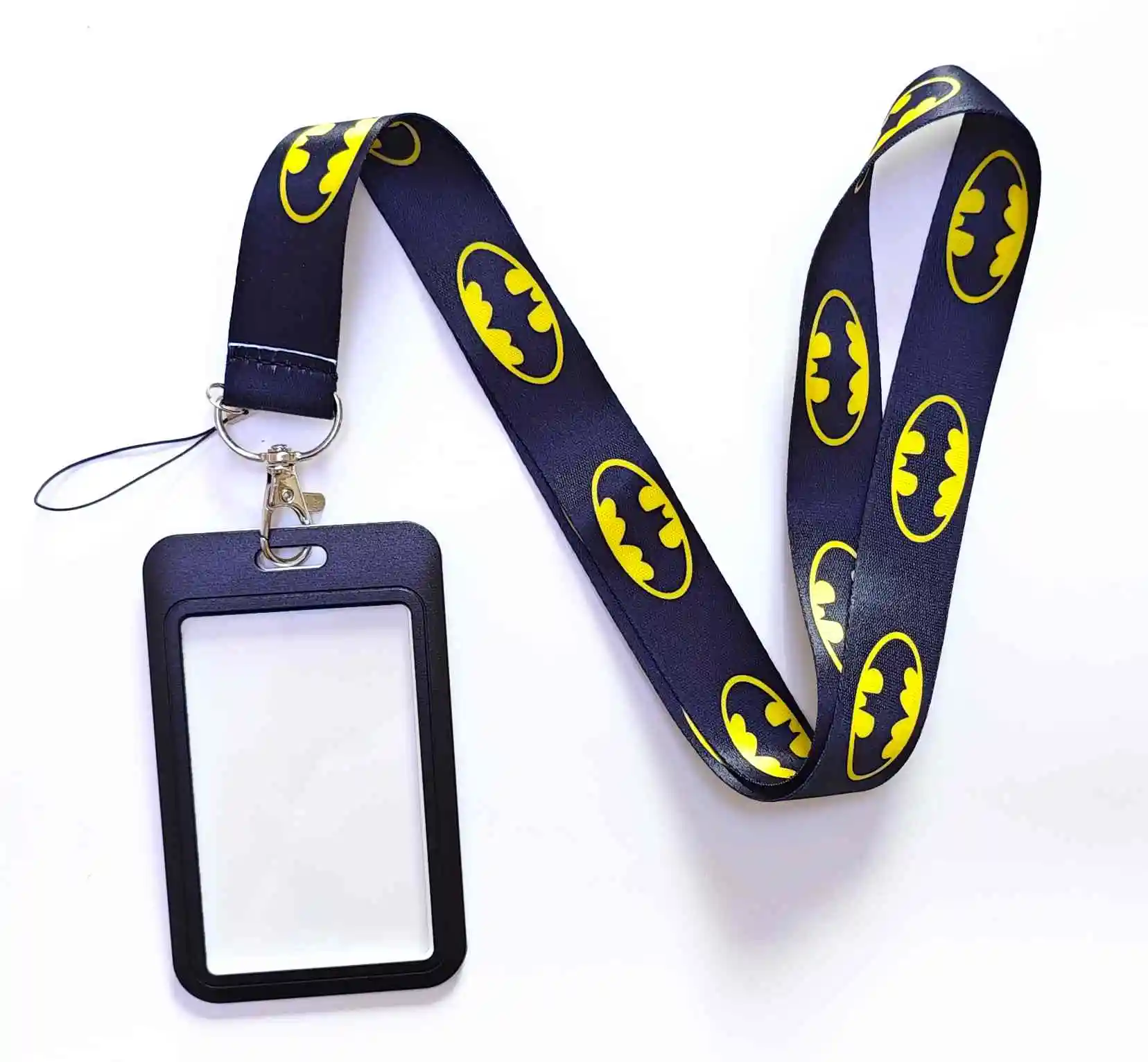 POP MART DC Batman PVC Card Cover Student Campus Hanging Neck Bag Card Holder Lanyard ID Card Holders key chain