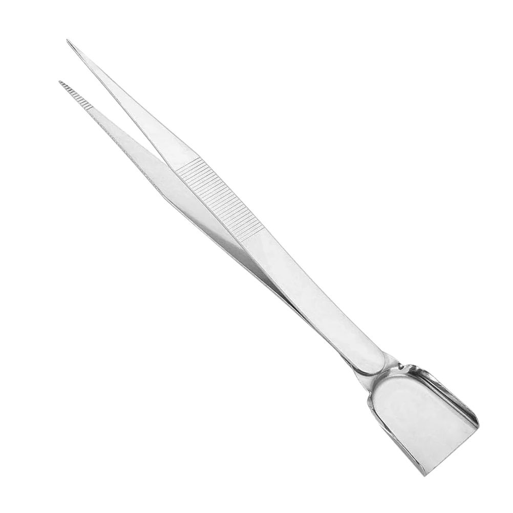 

Gem Entrainment Shovel Bead Tray Jewelry Making Tool Durable Stainless Steel Grooved Design Gemstone Pickup Multipurpose