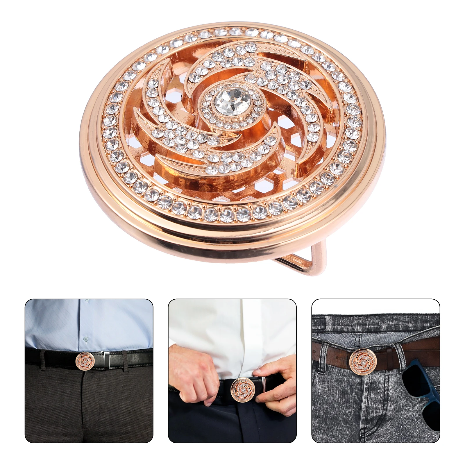

Alloy Rotation Belt Buckle High quality Zinc Scratch resistant Durable Lightweight Men's Fashion Electroplating