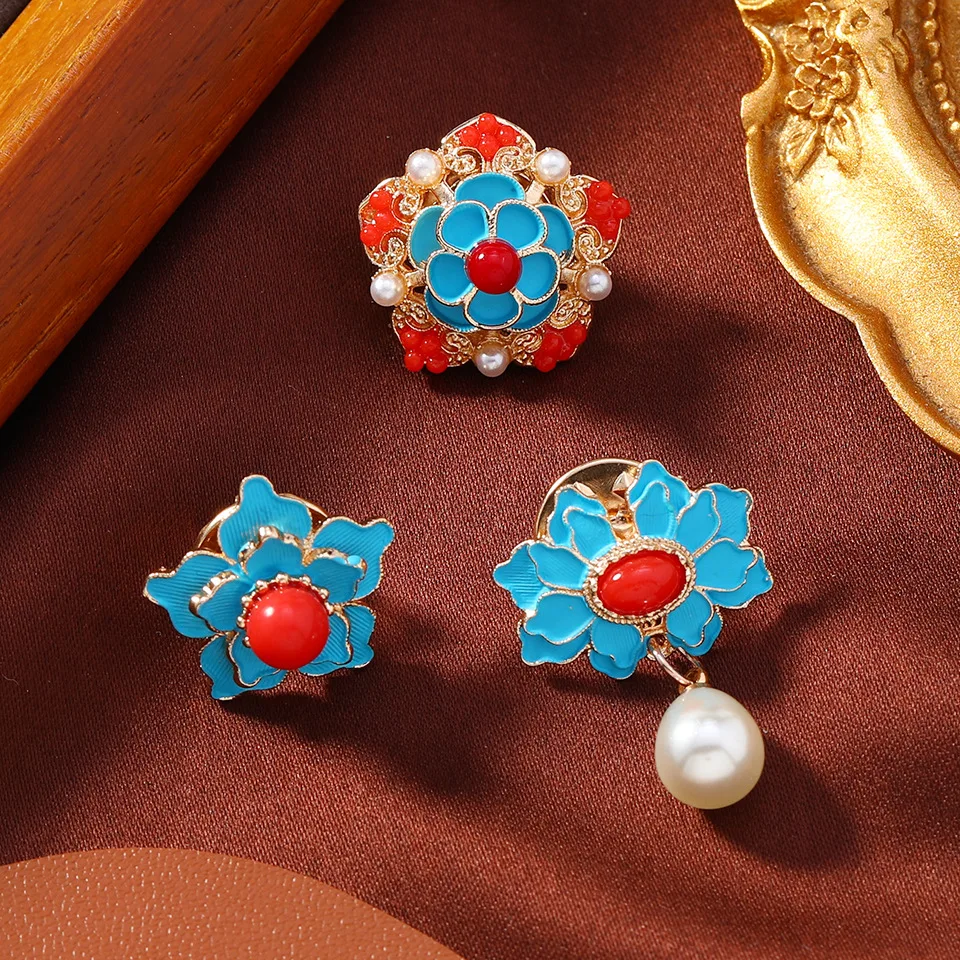 Elegant Luxury Tassel Beautiful Flower Design Men Women Brooch Pins，Suit Coat Clothing Accessories Anti-slip Buckle，HolidayGifts