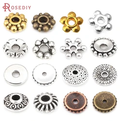 Antique Bronze Zinc Alloy Round Flower Spacer Beads Bracelet Beads Diy Jewelry Making Supplies Necklace Earrings Accessories