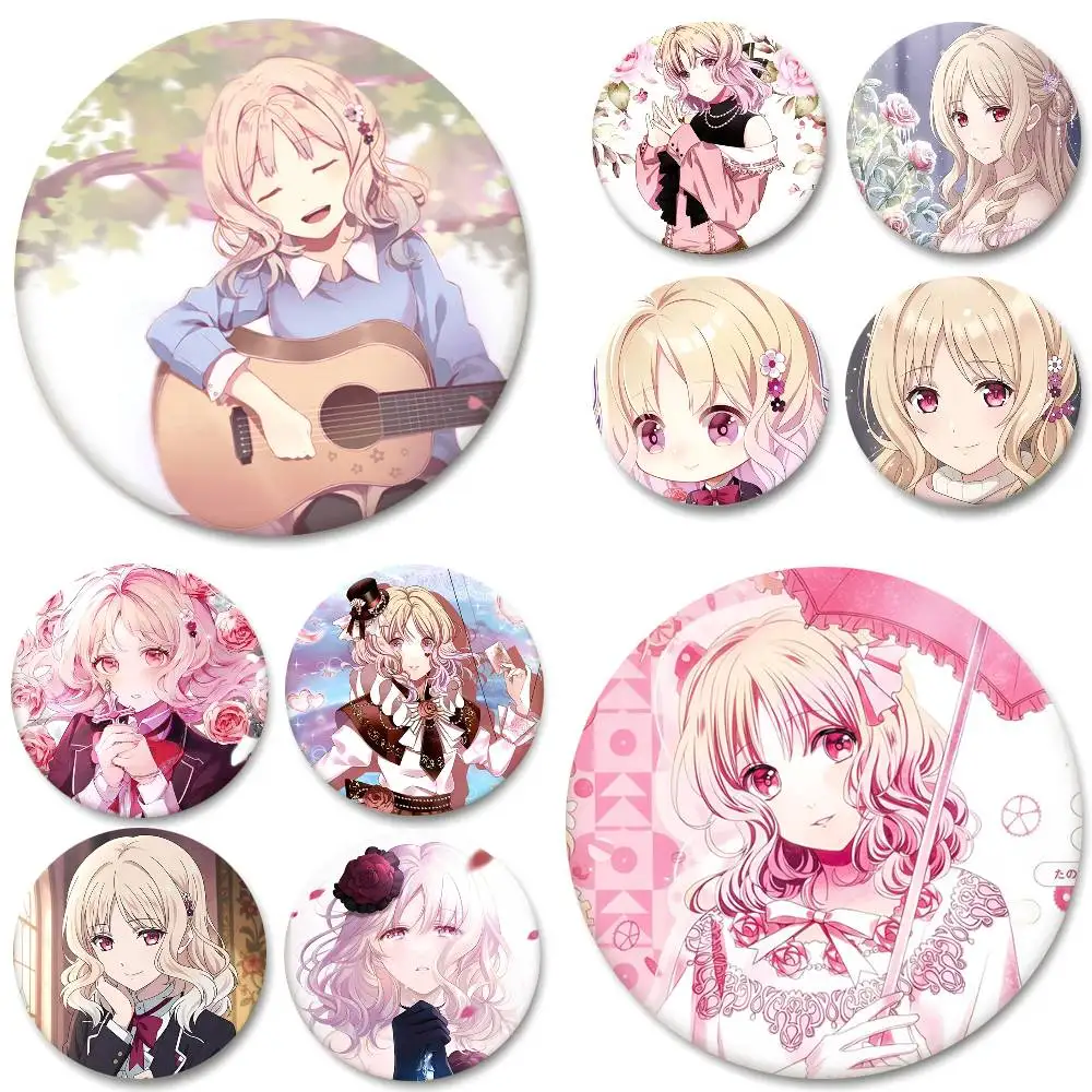 Pin Redondo Creativo de Anime Diabolik Lovers Komori Yui, Broche para Ropa, Accesorios para Mochila, Pin de Solapa