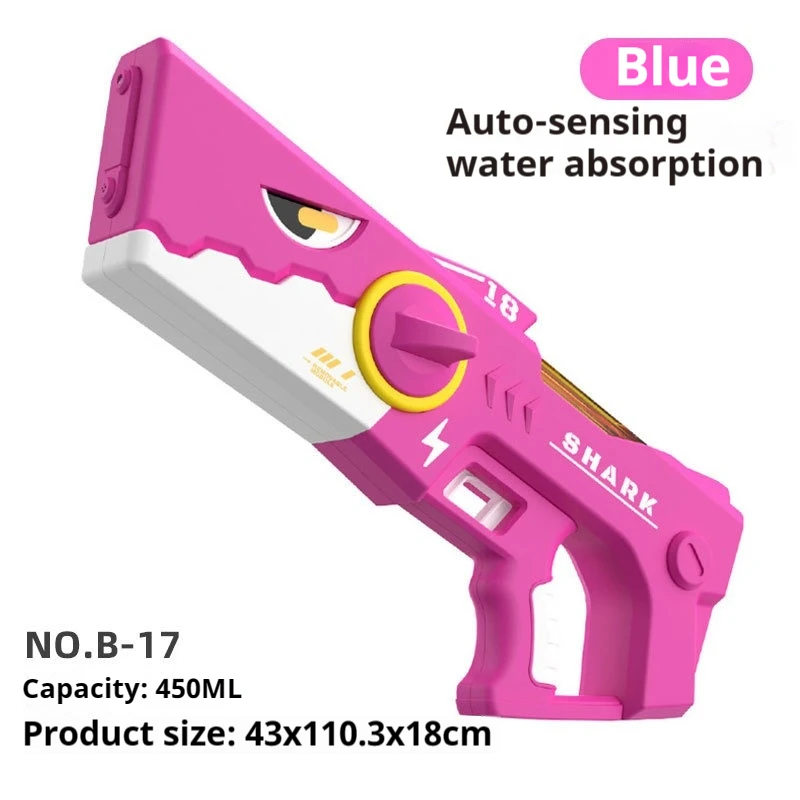 New Shark Electric Automatic Water-absorbing Squirt Gun Large-capacity Powerful High-pressure Leak-proof Children's Summer Toy