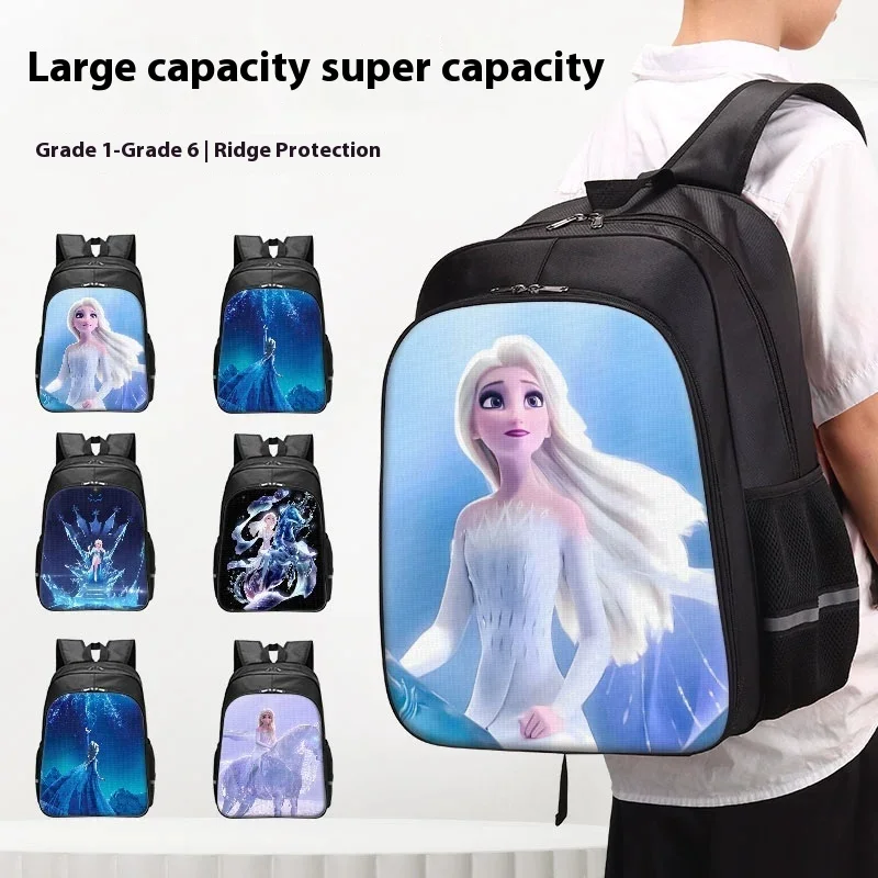 

Disney Frozen Children'S Schoolbag Elsa Anna Cartoon Girls' Backpacks Are Thick Durable And Large-Capacity Children'S Backpacks