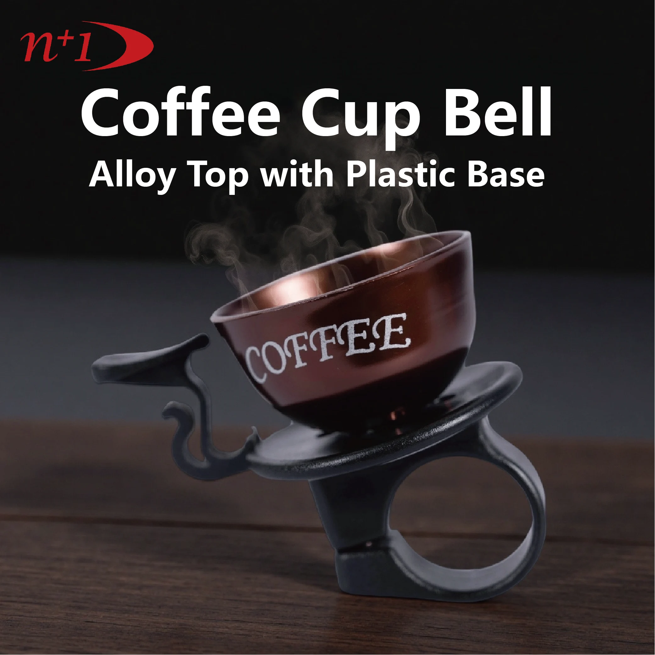 

Bicycle Coffee Cup Bell High-Quality Alloy Top 41mm Dome Size with Plastic Base For handle bar 22.2mm
