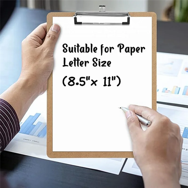 10Pcs Wooden Board Clips Flat Folder Menu Holder Wooden Clipboard Splints For Office, School, Classroom Supplies Easy To Use