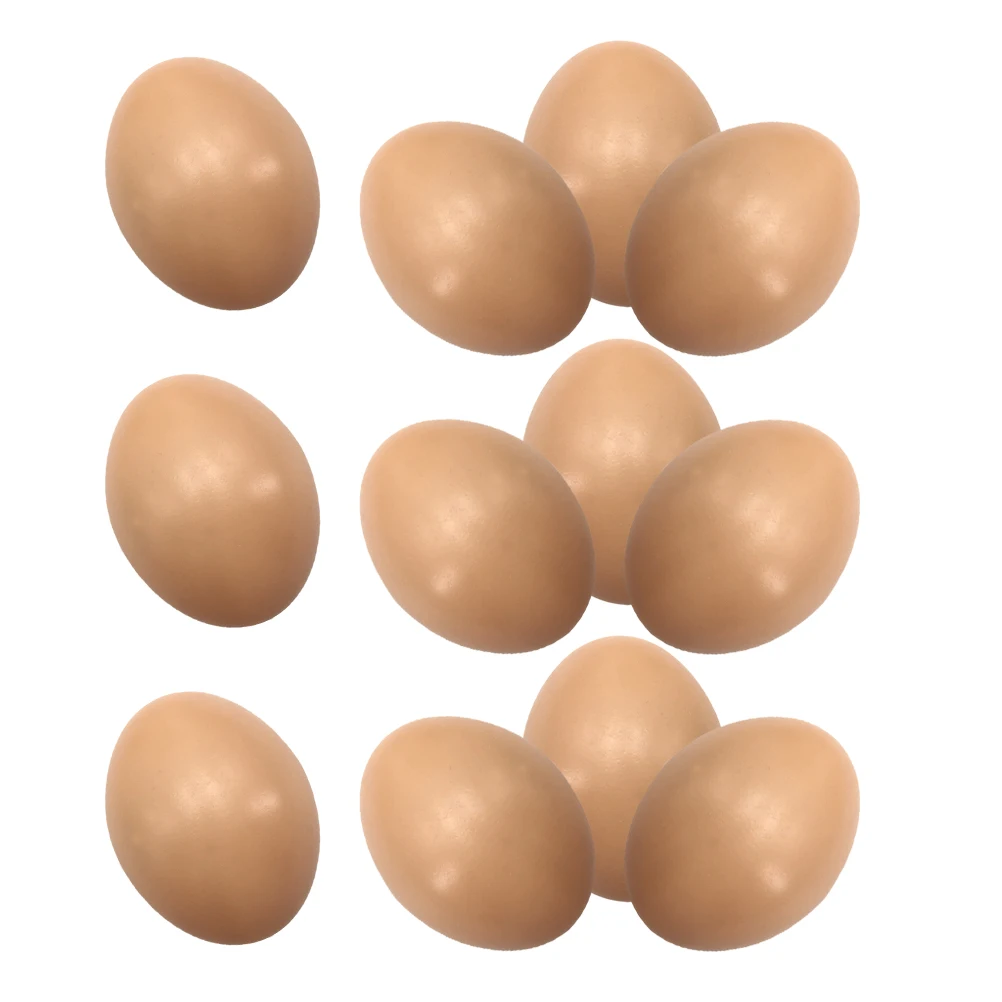 

12 Pcs Simulated Food Ornaments Fake Egg Decorative Eggs Simulation Pp to Decorate Faux Artificial