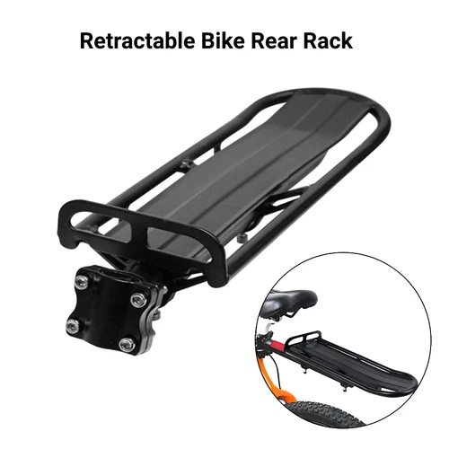 Portaequipajes para bicicleta de 10kg, estante para bicicleta de aleación de aluminio, estante trasero ajustable para carga de bicicleta, soporte para bolsa para tija de sillín de ciclismo