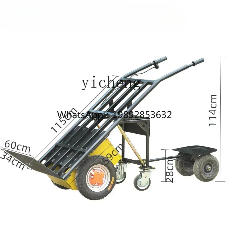JX two-wheel hand push truck, flat pull goods, pull brick trolley