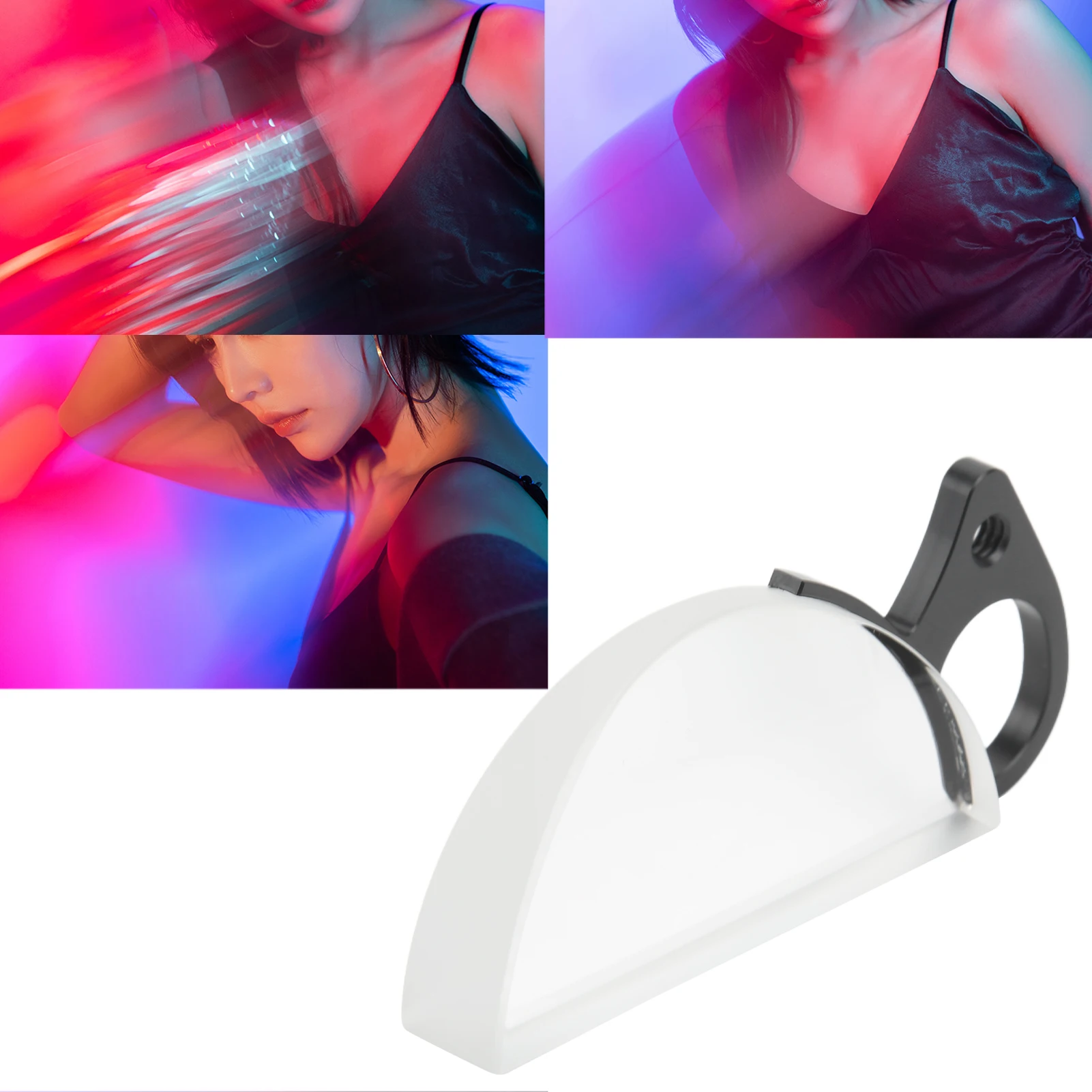 80mm Camera Lens Prism Optical Glass Handheld Special Effect Filter Half Moon Photography Accessories new