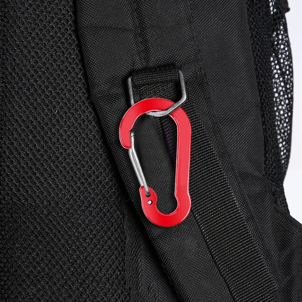 6 stücke Karabiner Clip Aluminium Legierung Schlüsselbund Lock Schnalle Snap D-Ring Clip Outdoor Rucksack Camping Multi Tool Angeln wandern Haken – Detail 8