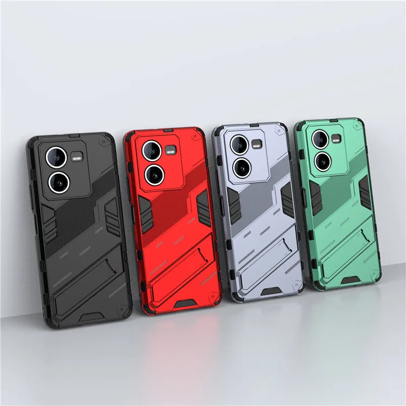 For Vivo IQOO Z8 Case For IQOO Z8 5G Cover 6.64 inch Punk armor Shockproof Hard Rubber Bracket Bumper For Vivo IQOO Z8 Fundas