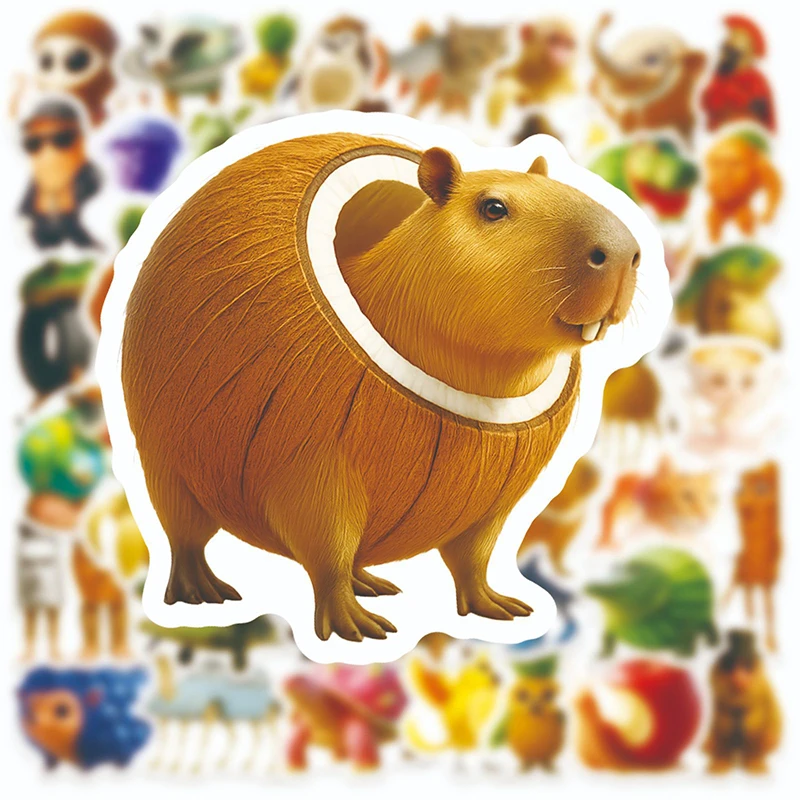 

50PCS Whimsical Animal Character Graffiti Stickers Decorative Skateboard Bottle Stylish Creative Adorable Decals Kids Toys Gift