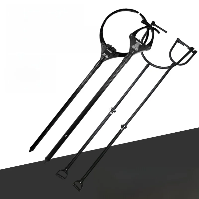 black-stainless-steel-aluminum-alloy-metal-grabber-waist-fork-campus-safety-protection-equipment-non-lethal-defense-tool