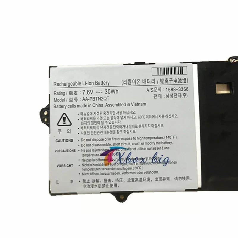 AA-PBTN2QT 7.6V 30Wh Laptop Battery For Samsung Notebook9 NOTEBOOK NP900X3N NP900X3NI PBTN2QT K03 K04 K06 K09