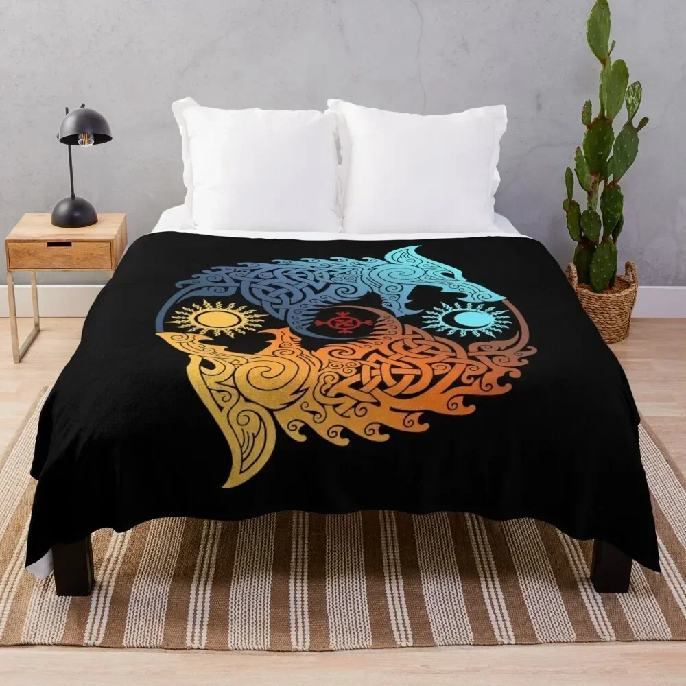 

Skoll and Hati Throw Blanket Soft Solid Color Blanket for Couch Bed