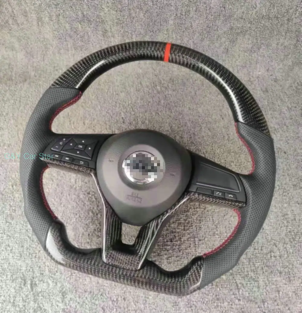 Carbon Fiber Car Leather Steering Wheel For NissanTeana Sylphy Tiida