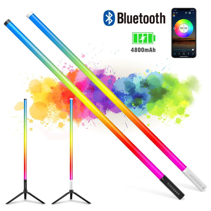 RGB Color Changing LED Mood Light, Controle App, Atmosfera Lights Bar, Iluminação para Bar, Festa de Natal, Home Room Decor, 120cm, 6pcs