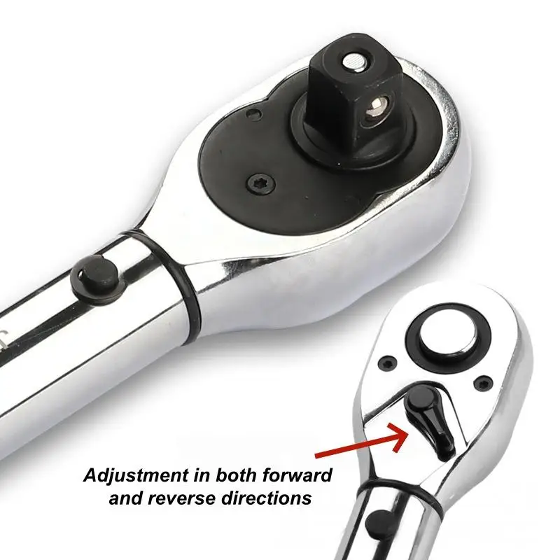 

1Pcs 5-210Nm Preset Spark Plug Tool With Swivel Head 1/4" 3/8" 1/2" Drive Adjustable Torque Wrench For Car Bike Repair