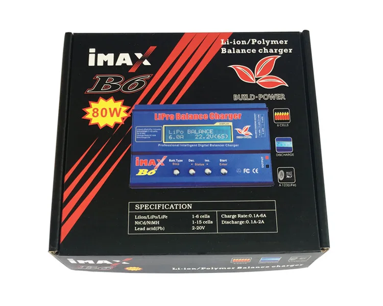 iMAX B6 80W Battery Charger Lipo NiMh Li-ion Ni-Cd Digital IMAX B6 Lipro Balance Charger Discharger