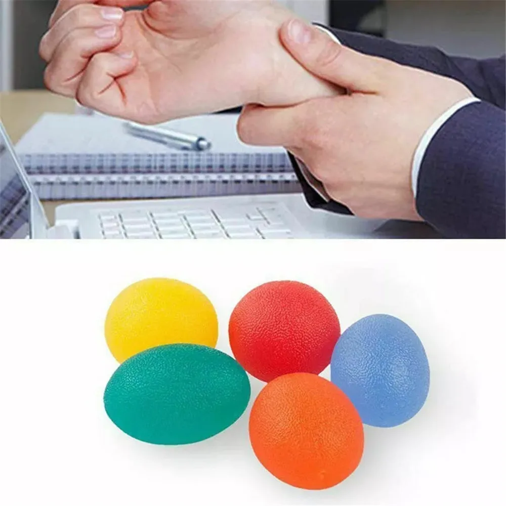 Silicone Egg Fitness Hand Expander Gripper Strengthener Forearm Wrist Finger Exerciser Trainer Stress Relief Power Ball