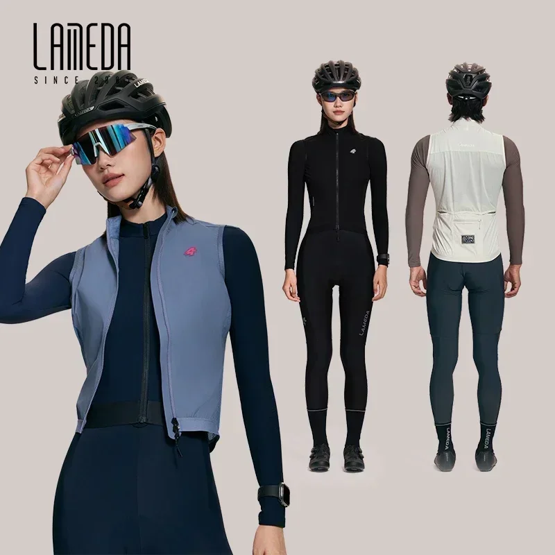 

LAMEDA Cycling Vest for Men Women Windproof Water-Repellent Lightweight Bicycle Reflective Layer for All Seasons