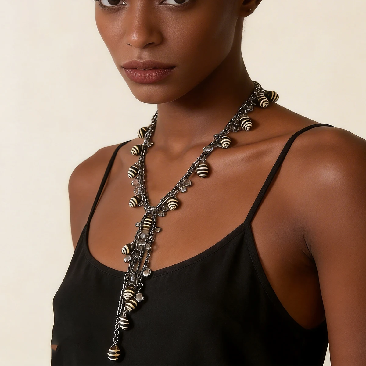 

ZAA New Boho Style Summer Fashion Metal Chains Conch Charms Necklaces for Women Statement Jewelry Holiday Party Gifts