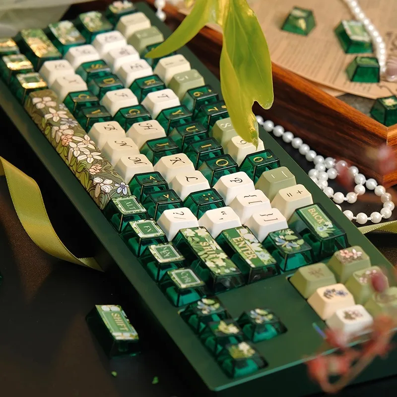 Spring Day Theme Keycaps Set Customized PC/PBT Sublimation FC Profile Keyboard Cap for Mechanical Keyboard Accessories Gifts