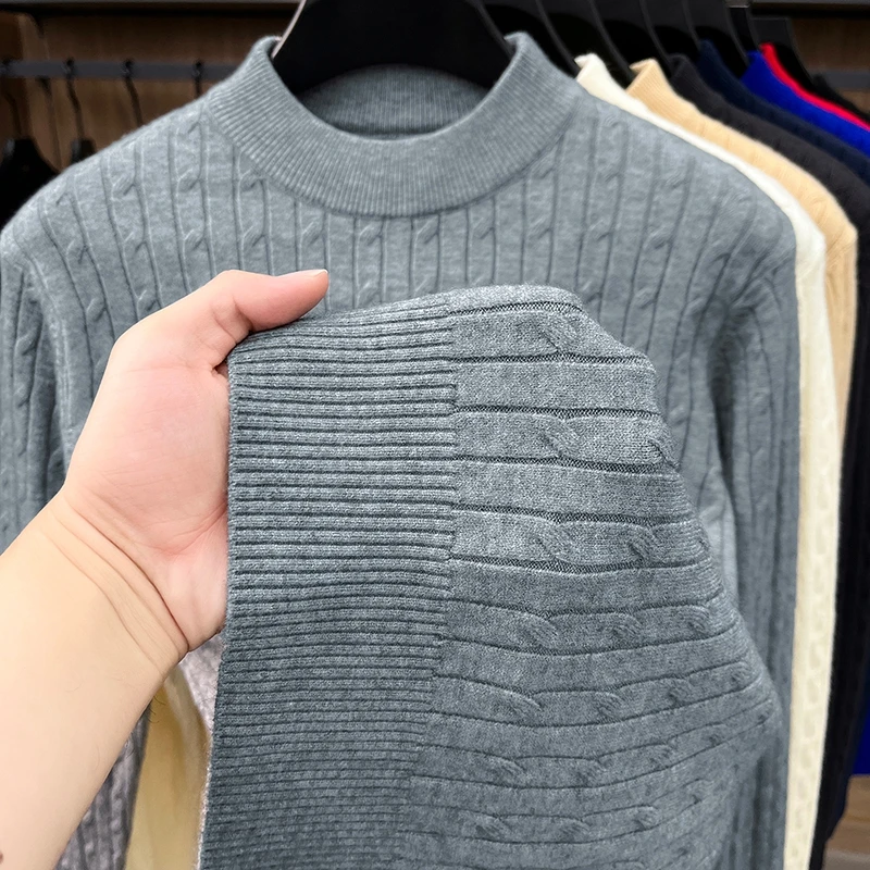 Neuer Winter-Pullover der Modemarke aus Samt, warm und bequem, Herrenbekleidung, Original-Welpen-Stickerei, koreanische Version, Pullover – Detail 10