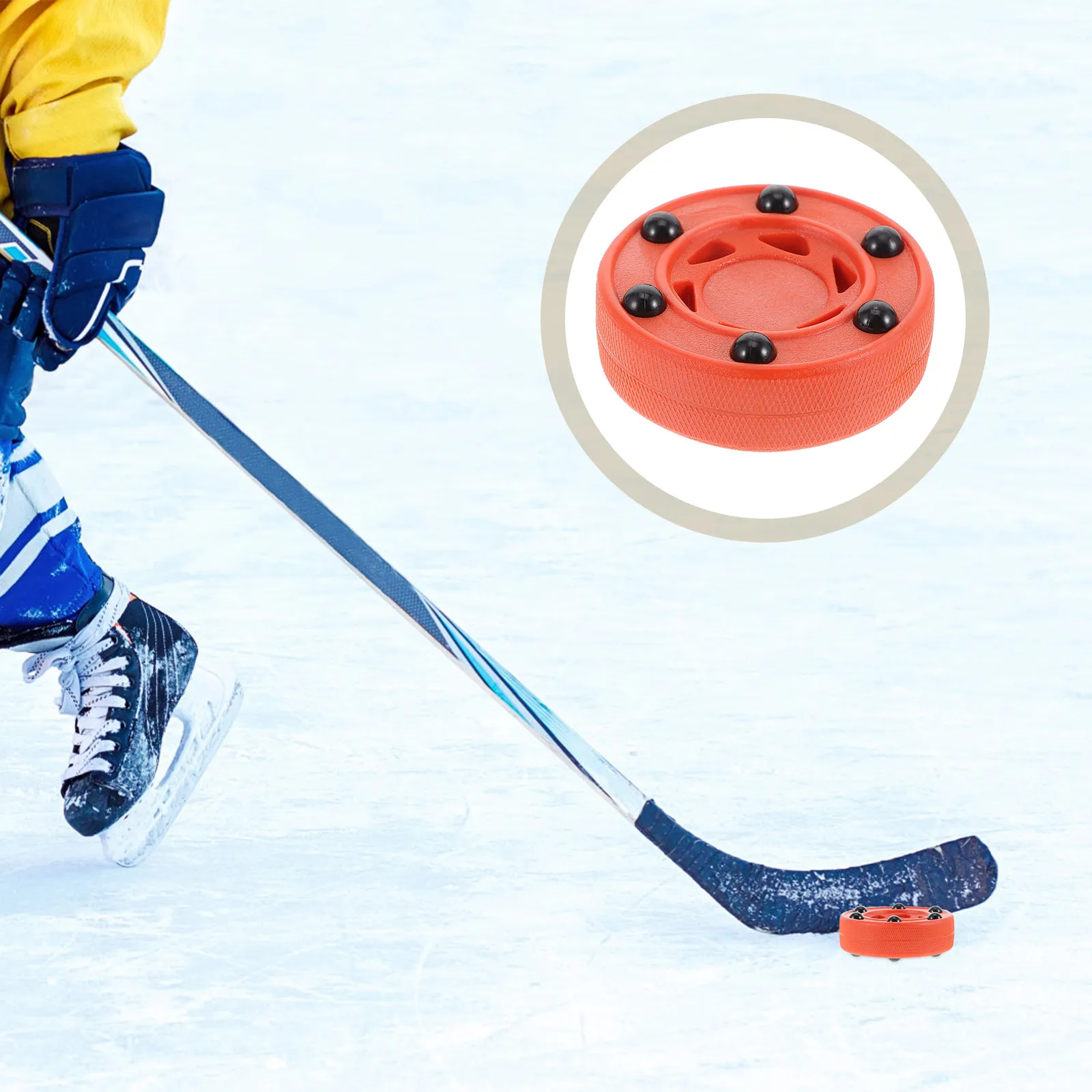 

Roller Hockey Game Training Puck Professional Grade Nylon PVC Material Impact Resistant Stable Glide for Indoor Outdoor Courts