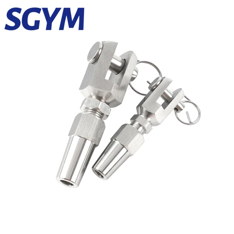 ステンレス鋼のスイベルフォーク,10個,端子,ケーブルレール,日曜大工,クイックインストール,316, 3mm, 4mm, 1, 8インチ