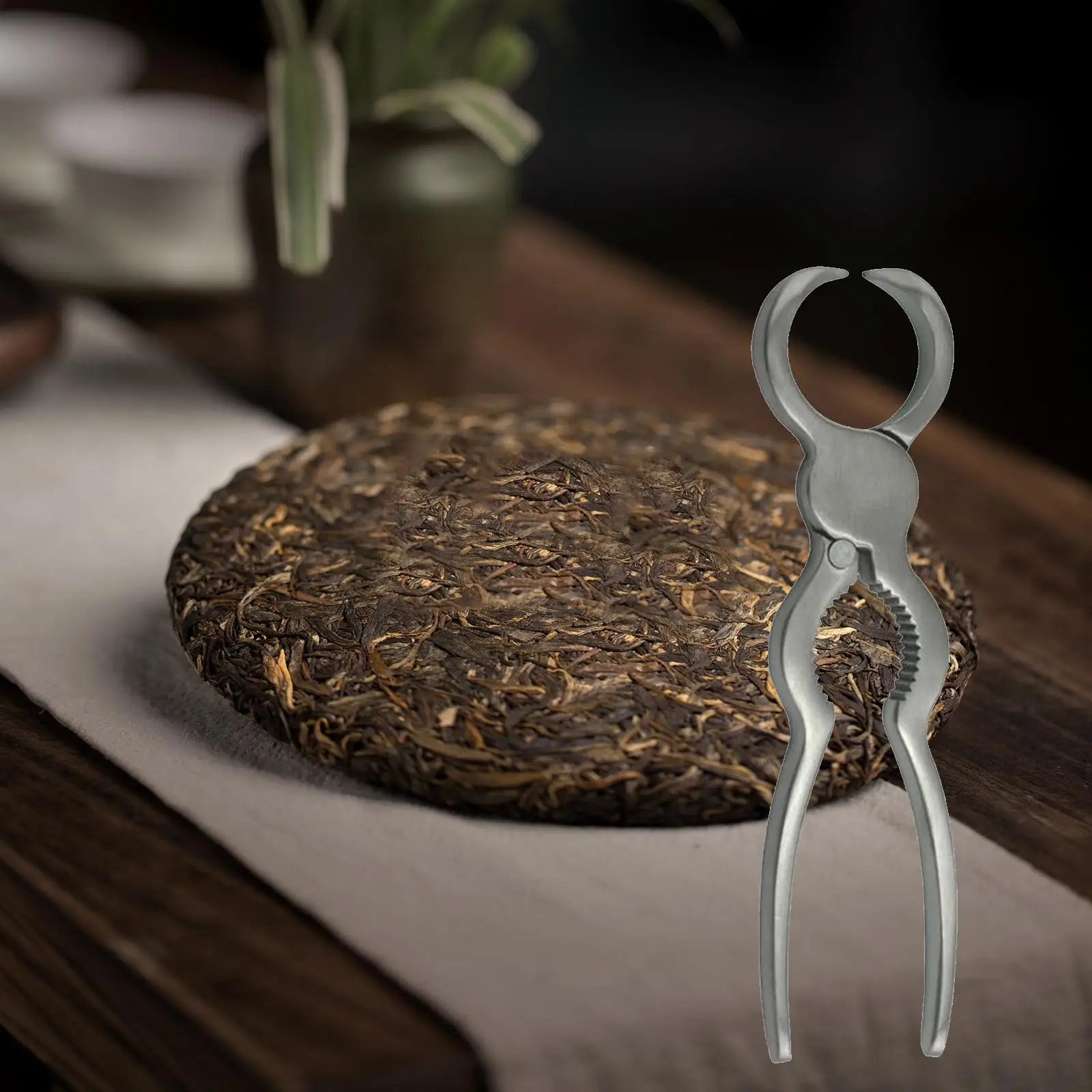 Stainless Steel Tea Tongs Pliers Handheld Opener for Tea Cake Brick Tea Tools with Spring Mechanism Comfortable Grip Portable