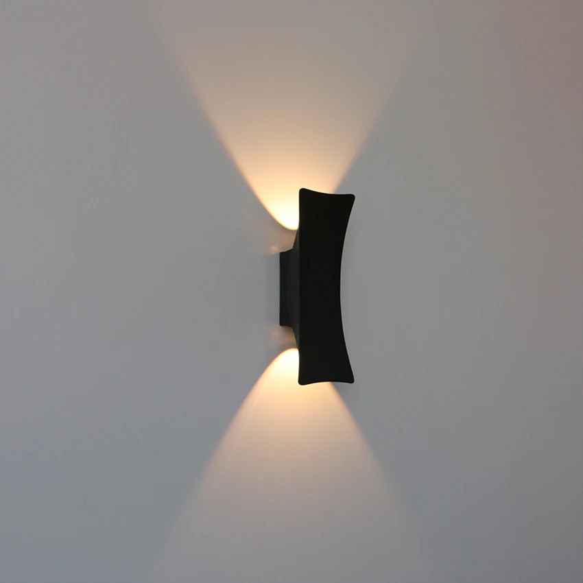 

IP65 Waterproof LED Wall Lamp - Aluminum Concave Surface Outdoor Light for Garden, Porch, Corridor Black/White Lighting Decor