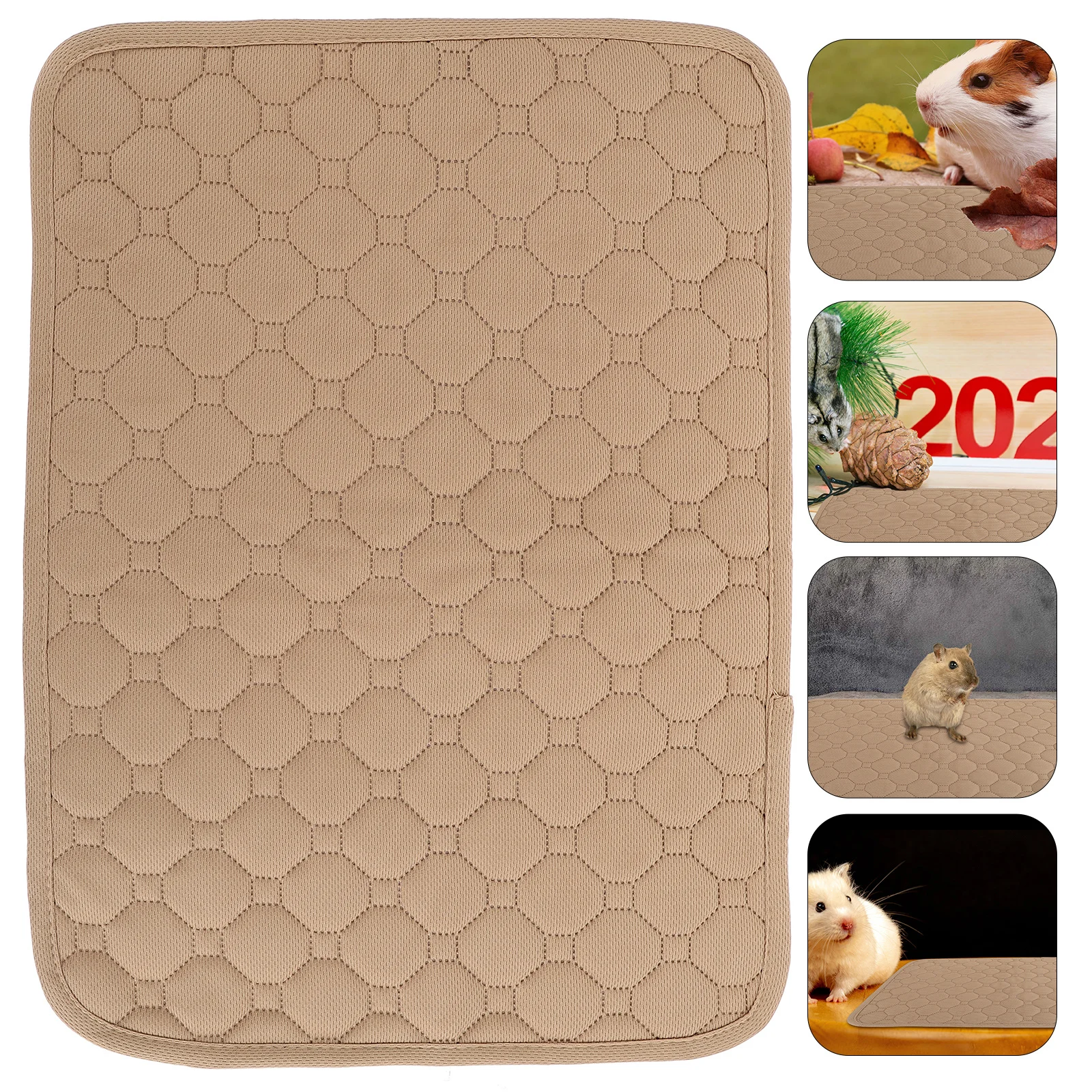 

Washable Pet Anti-Dirt Mat Soft Breathable Hamster Bedding Cage Liner Decorative Guinea Pig Bedding Absorbent Reusable Small
