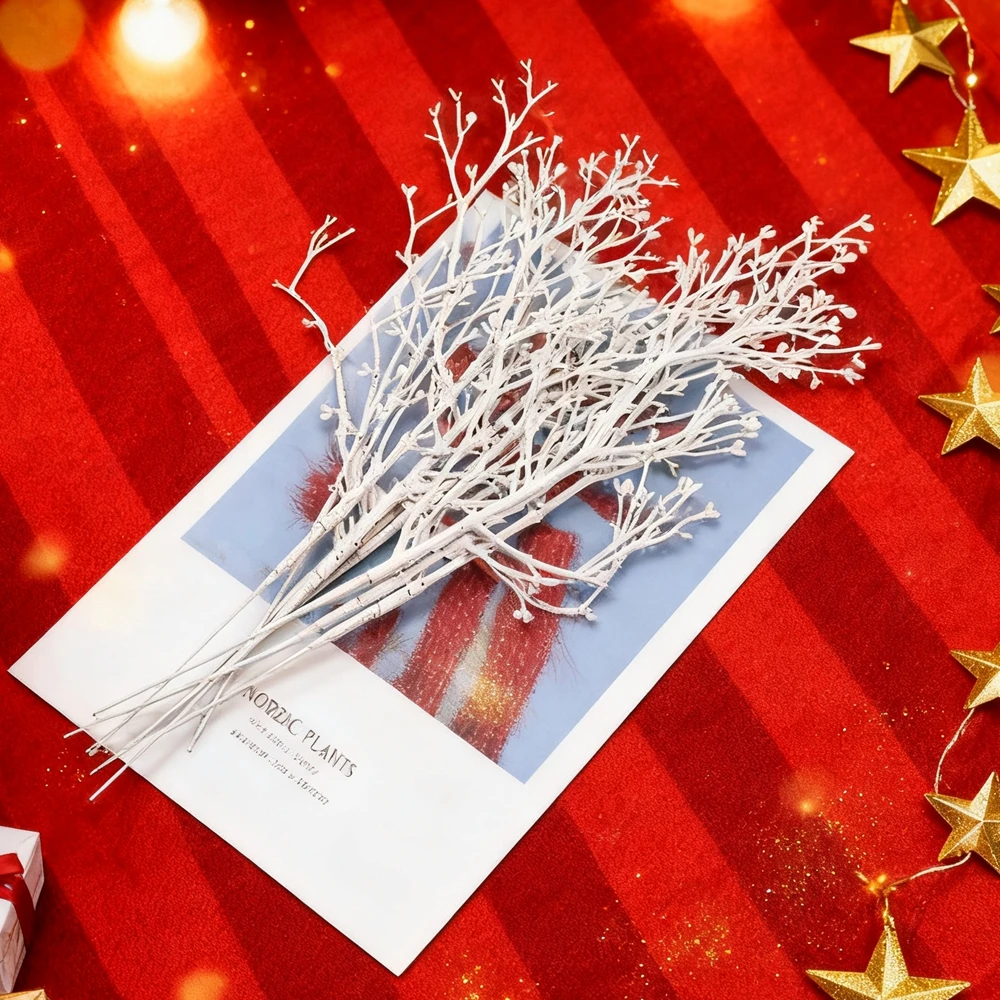 1/5 Pcs Artificial Plant Home Table Vase Christmas Tree Filler Scrapbooking Garden Wedding Party Windowsill DIY Decorative Props