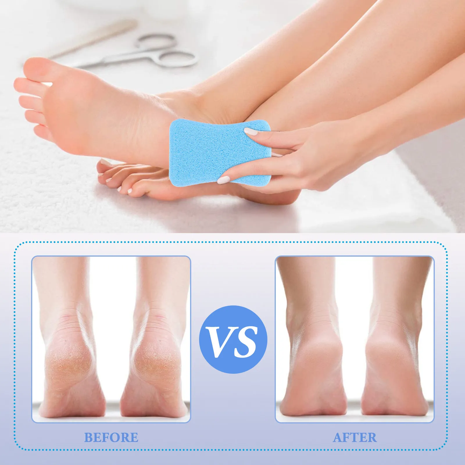 4Pcs PU Foot File for Dead Skin Removal Hard Skin Remover Foot Grater Callus Remover Pedicure Tool for Home Salon Use