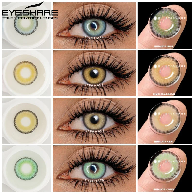 Eyeshare Color Contact Lenses Yearly 2pcs Puipls Cosmetic Color Lens Eyes Colored Contacts Eye Contact Lenses Beauty Makeup