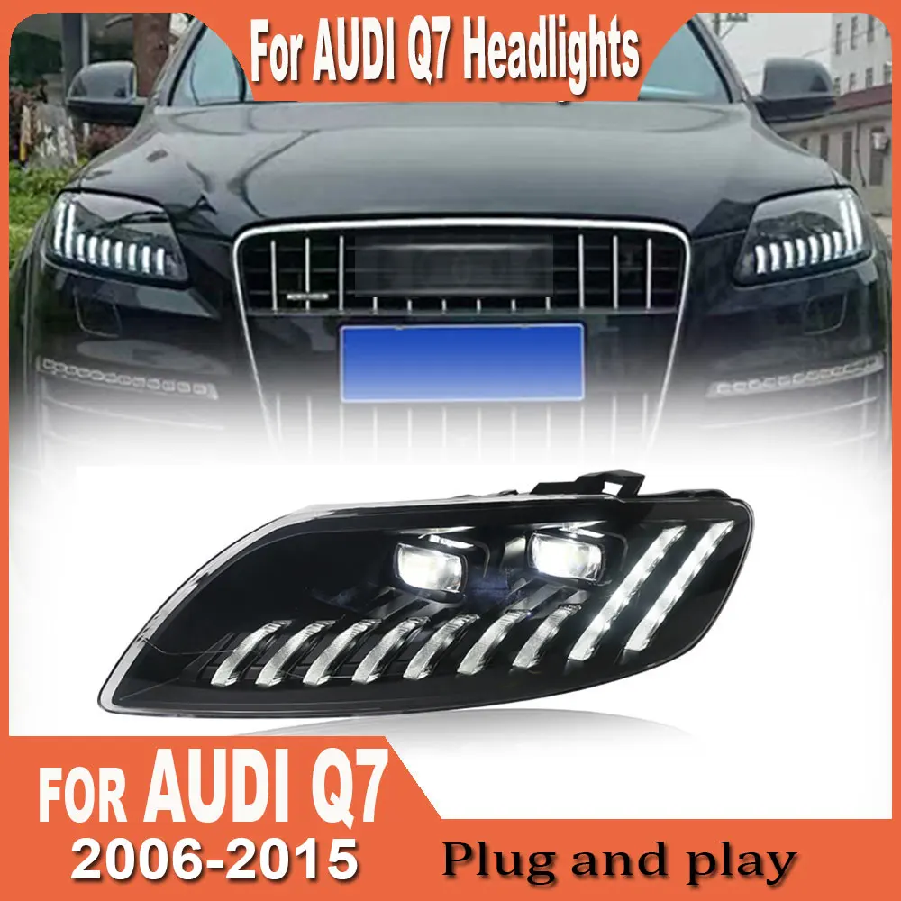 

LED Headlights For Audi Q7 2006-2015 Upgrade Q8 Style Headlights Full LED DRL Lamp Headlamps Assembly Turn signal Plug and play