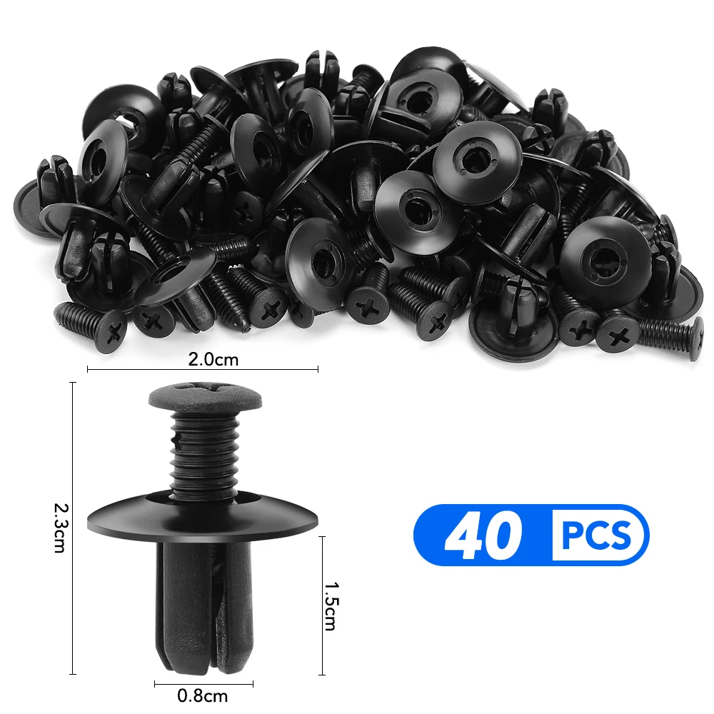 40pcs 8mm Hole Auto Fastener Clip Car Accessories For Ford Focus 2 3 Peugeot 206 207 307 308 408 508 Opel Mokka Corsa Astra G J