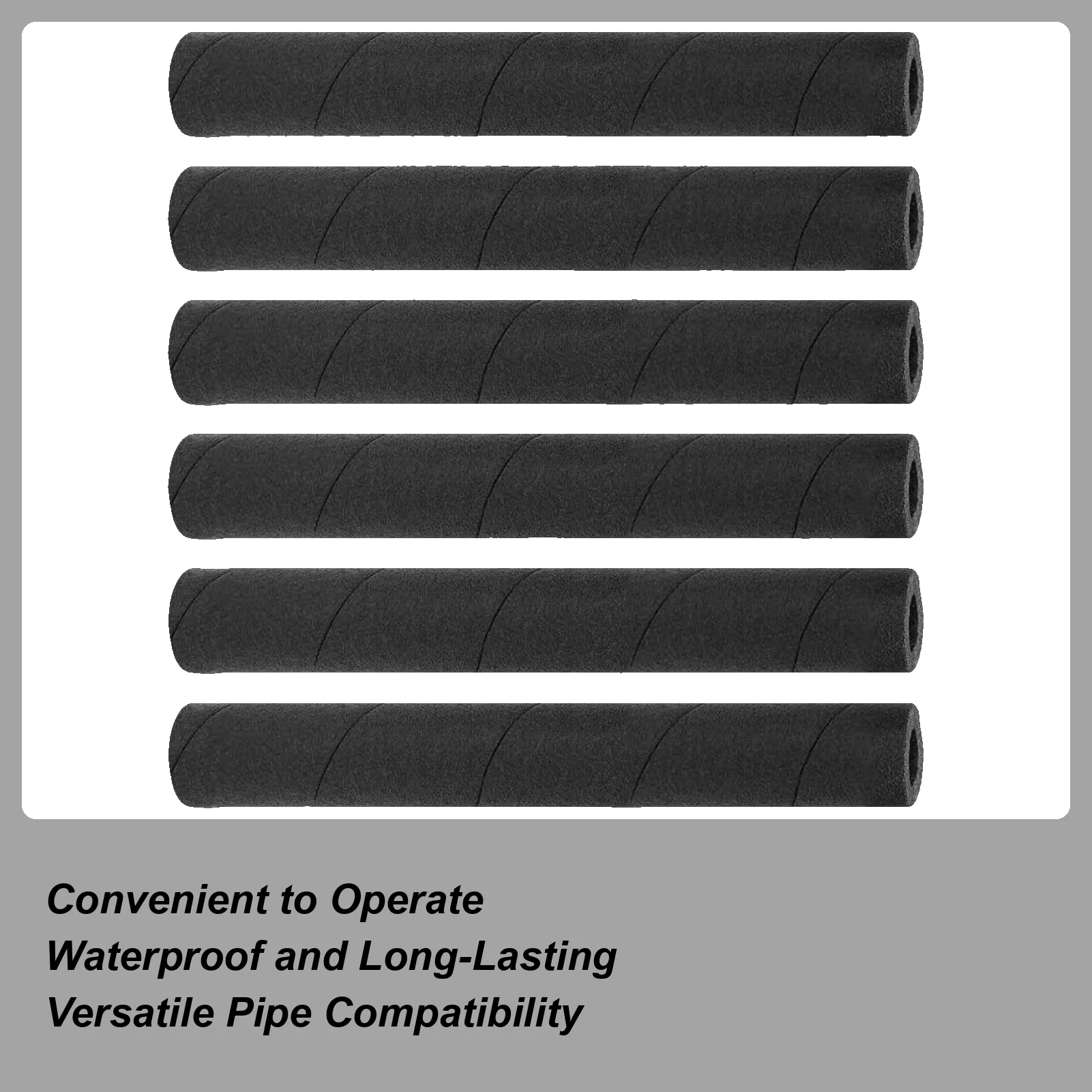 

Пенопластовые трубки, 6-компонентный чехол для водопроводной трубы, черные полые чехлы для трубок для гитарной подставки, багажник на крышу, ручка тренажера, тренажерный зал в помещении