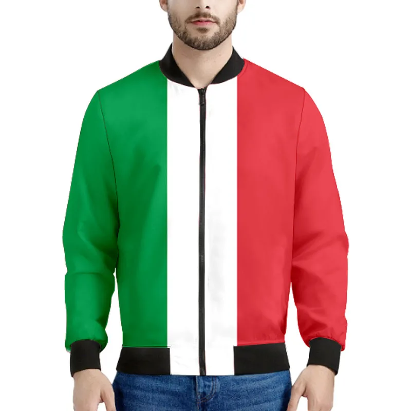 Italy Zipper Jacket Free Custom Name Team Logo It Italiana Coats Ita Country Travel Fishing Italian Nation Italia Flag Clothes