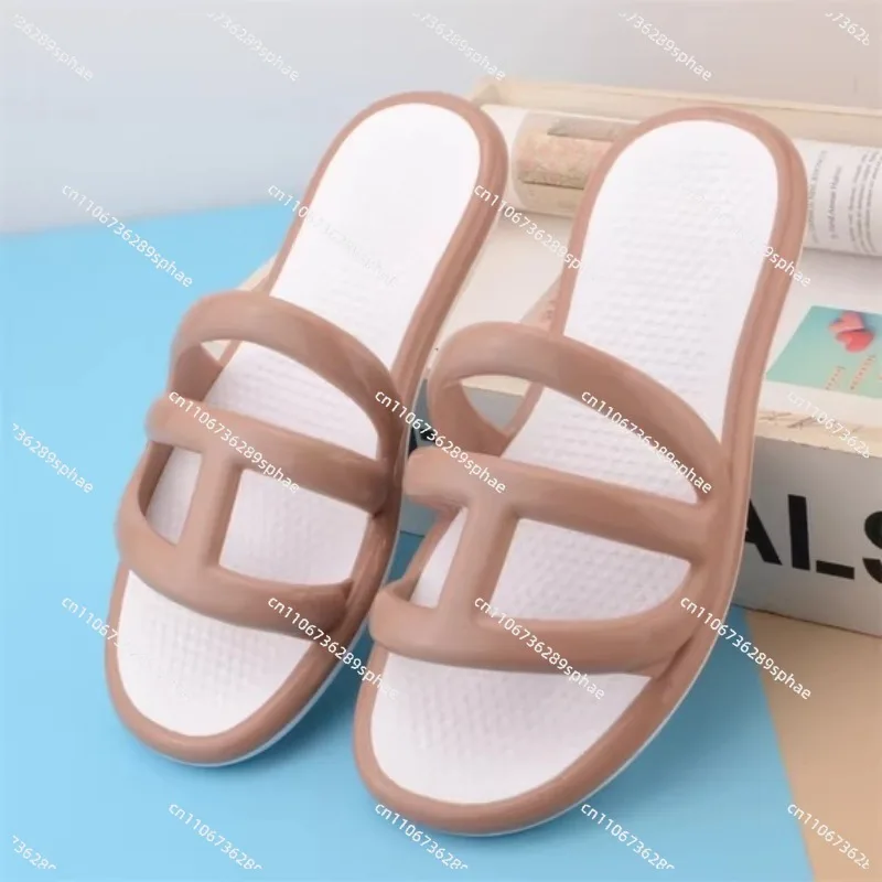 

Однословные тапочки для влажной воды, женские нескользящие удобные ленивые сандалии с желеобразной подошвой, универсальная пляжная обувь на берегу моря