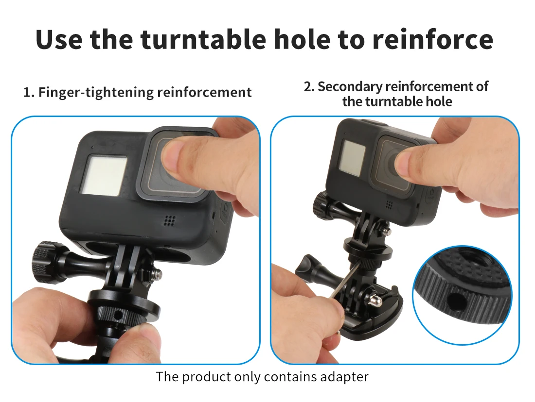 Für Insta360 X5 Metall-Mini-Stativ Konvertierbare Halterung 1/4' Schraube Schnellwechsel-Basis für Gopro Hero 13 DJI OSMO Pocket4 Action-Kamera – Detail 13