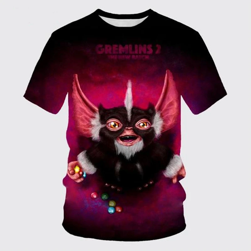New Fashion Comedy Movie Cartoon Gremlins 3D Print Men\'s Women s T-shirts Summer Funny Cool Harajuku Streetwear Unise