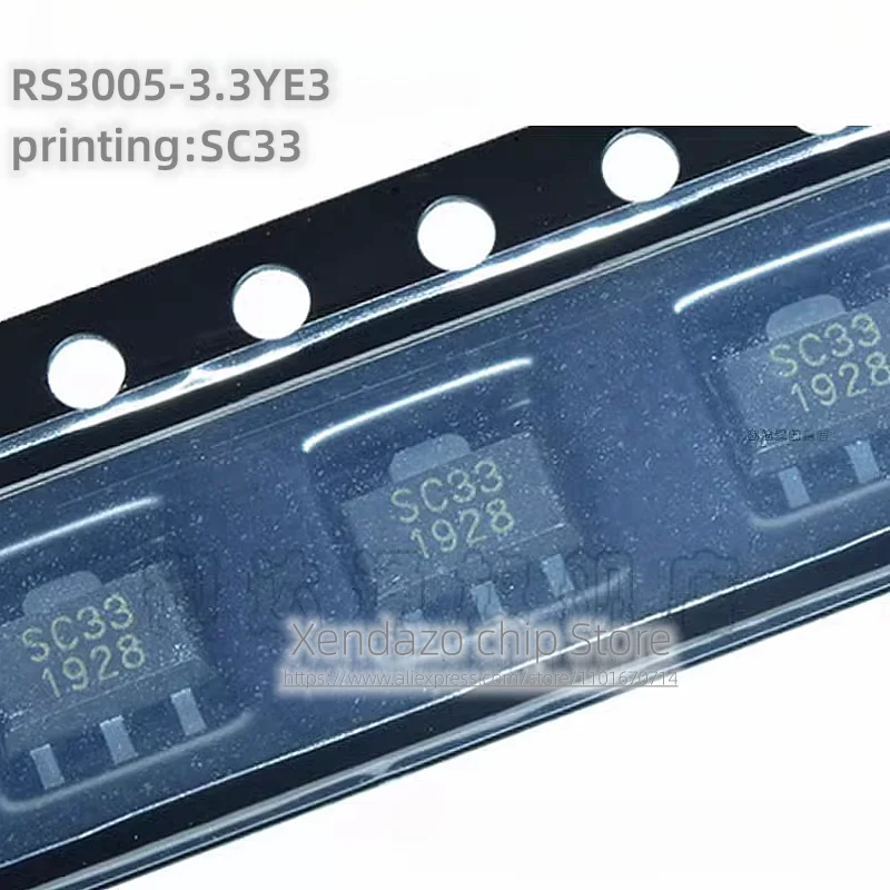 50pcs/lot RS3005-3.3YE3 RS3005-3.3 printing SC33 3.3v SOT-89-3 package Original genuine High-voltage linear regulator chip
