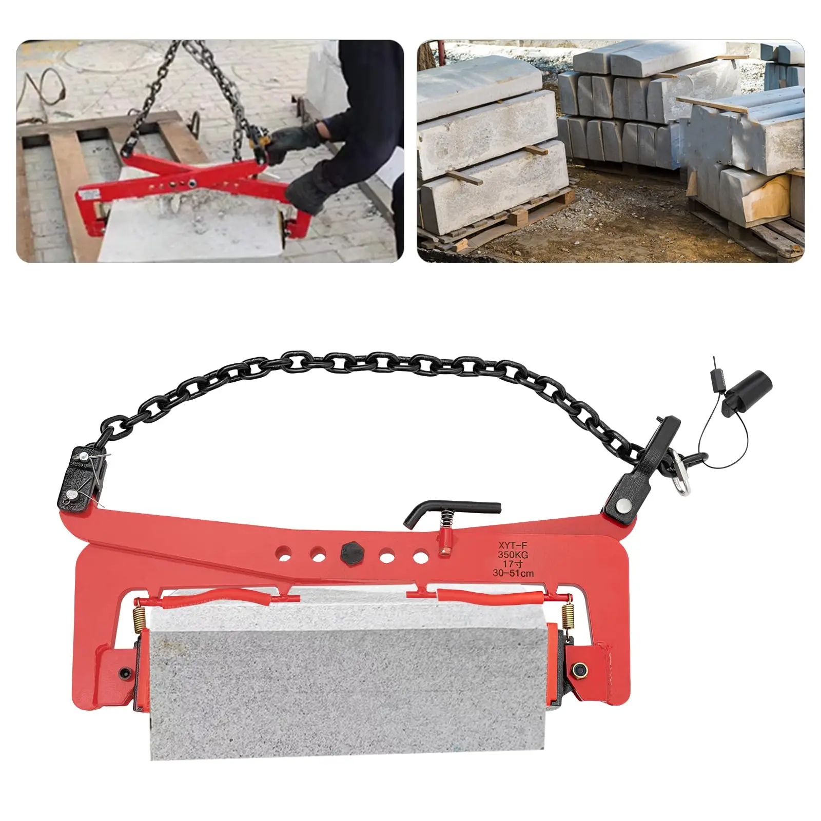 350kg/771.6 Lbs Granite Slab Lifting Clamp Lifting Clamps Lifting Pliers Vertical Steel Plate Clamp of Glass Slabs Metal Sheet g