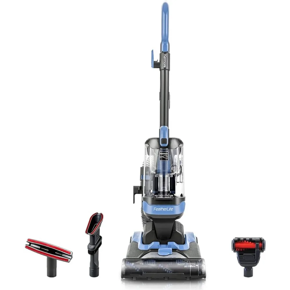 

Bagless Upright Vacuum Lightweight Cleaner with 4 Height Adjustment, Pet HandiMate 2 Cleaning Tools for Carpet,Blue