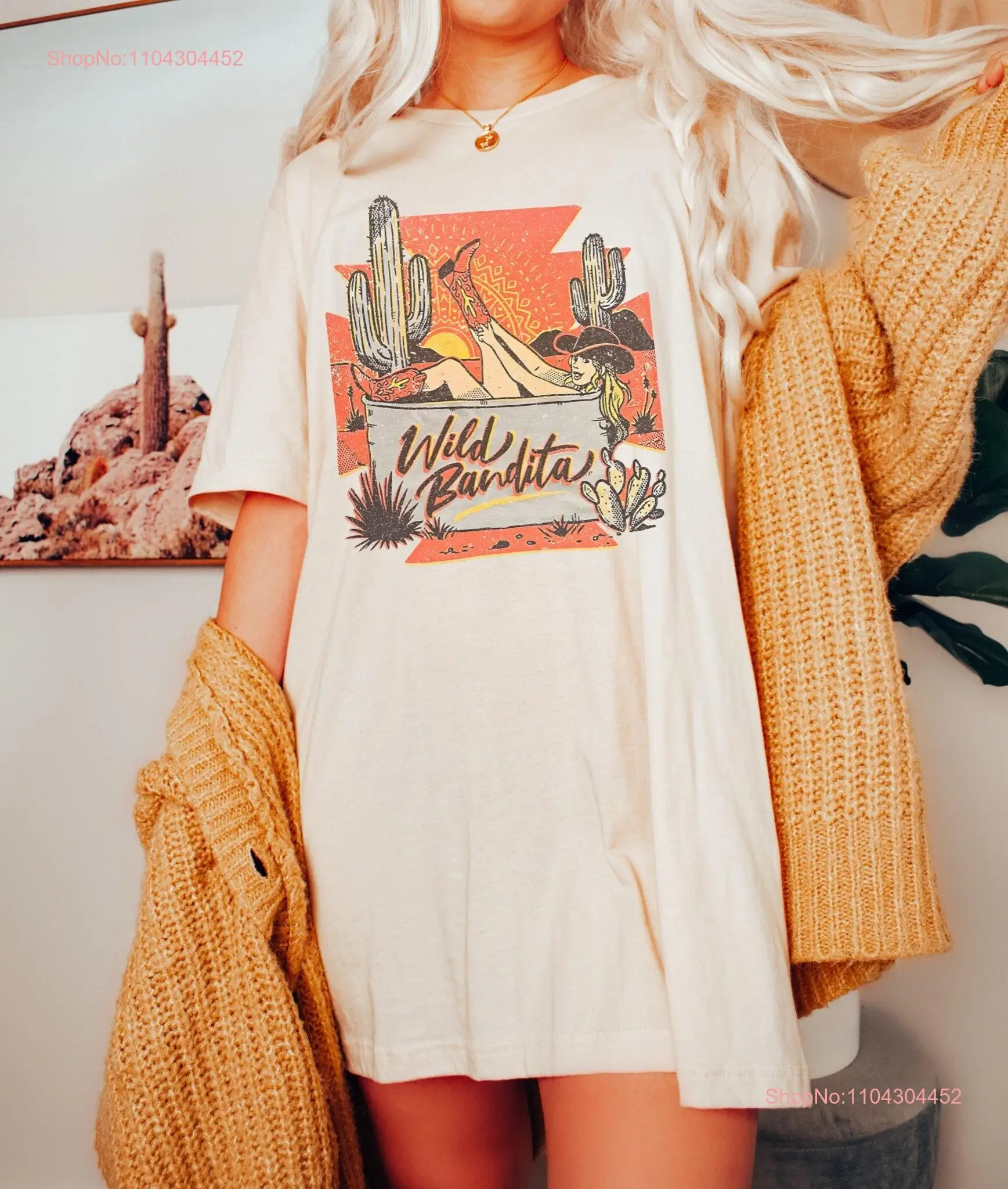 Wild Bandita T Shirt Western Dress Nashville Crewneck Howdy Yeehaw SweaT Cowgirl Preppy long or short sleeves