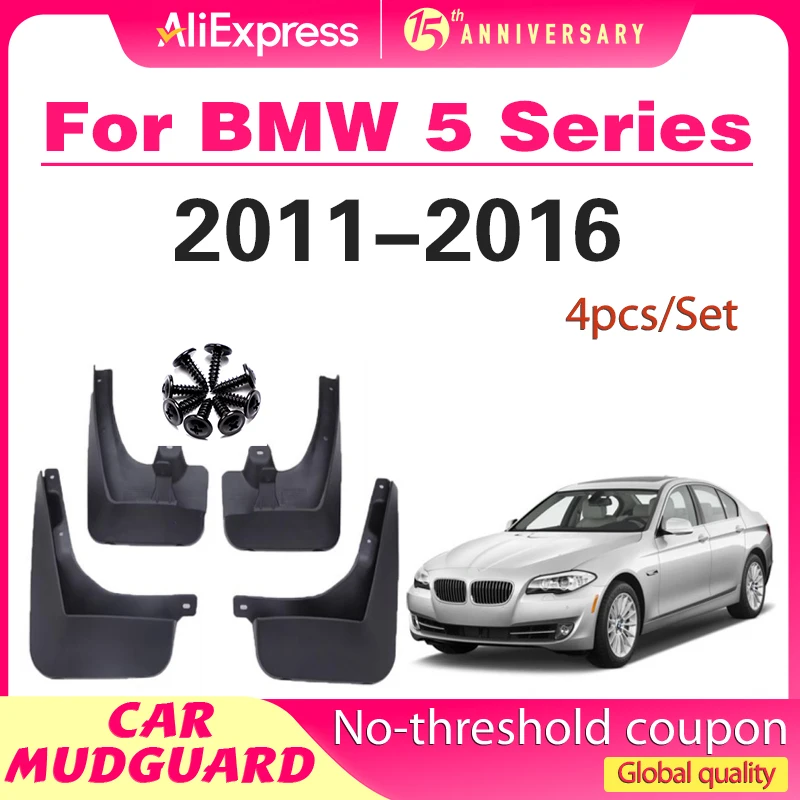 

Front Rear 4pcs 2011-2016 FOR BMW 5 Series F10 F11 Mudguard Fender Mudflaps Guard Splash Mud Flap Car Accessories Mudguards