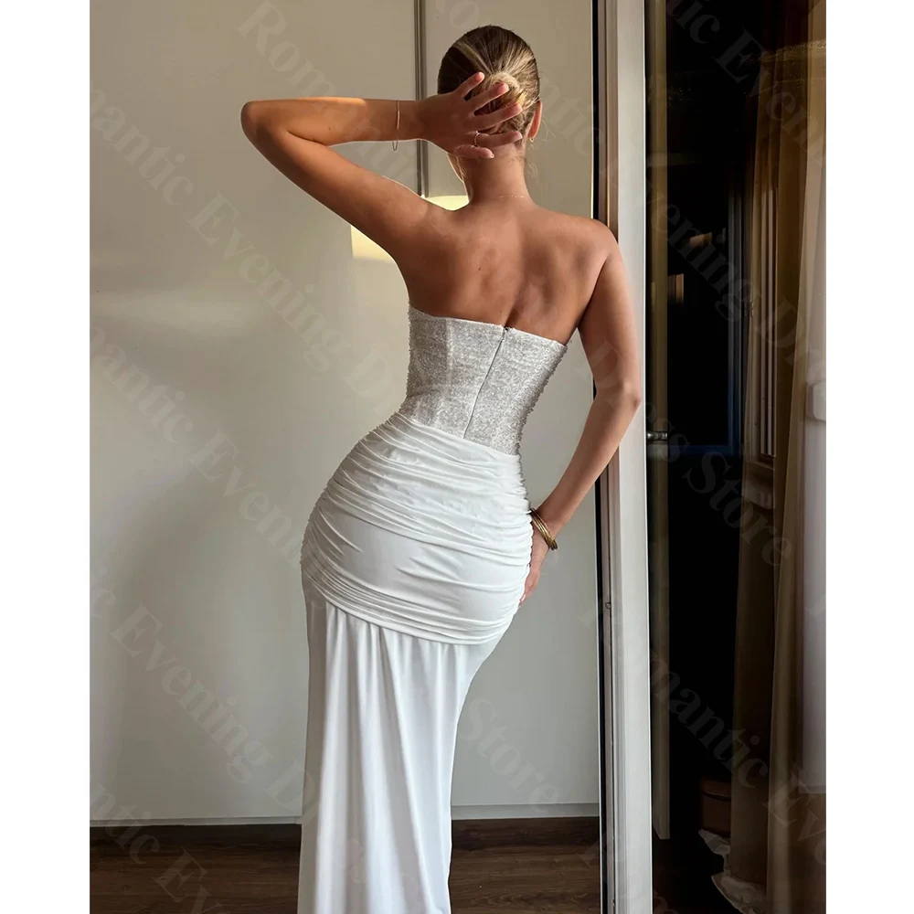 Romantic Customized Elegant Long Beaded Mermaid Wedding Dresses Floor-Length Brides Dress Women Vestidos De Novias Gowns 2025